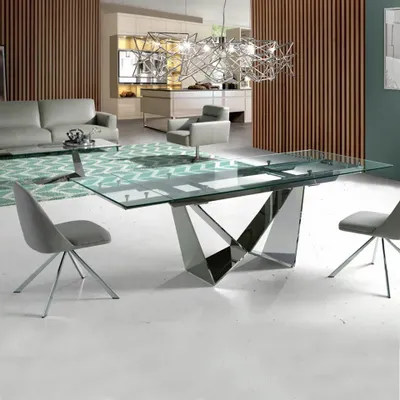 Dining Tables - Extendable glass dining table - ANGEL CERDÁ