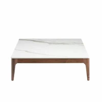 Coffee tables - Imitation marble glass coffee table - ANGEL CERDÁ