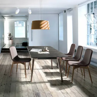 Tables Salle à Manger - Table à manger extensible en marbre noir - ANGEL CERDÁ