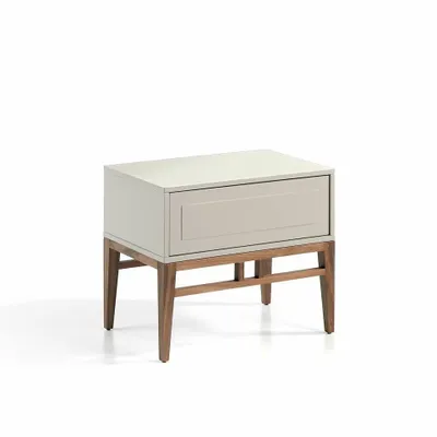 Night tables - Gray and walnut nightstand - ANGEL CERDÁ