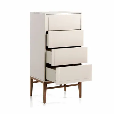 Chests of drawers - Gray and walnut chiffonier - ANGEL CERDÁ