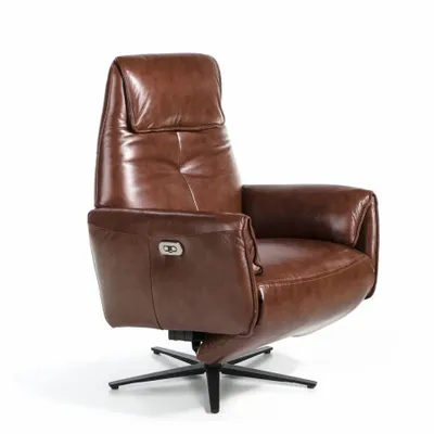 Armchairs - Leather swivel armchair relax mechanisms - ANGEL CERDÁ