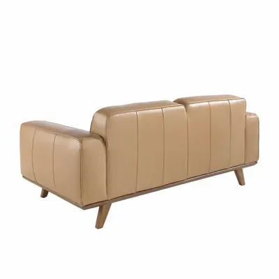 Sofas - 2 seater sofa upholstered in leather sand - ANGEL CERDÁ