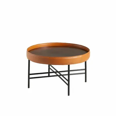 Coffee tables - Cowhide coffee table cognac - ANGEL CERDÁ
