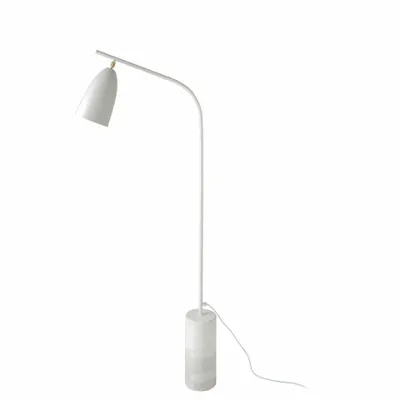 Lampadaires - Lampadaire en marbre et acier blanc - ANGEL CERDÁ