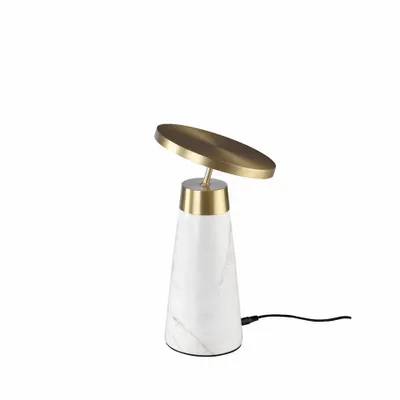 Table lamps - Table lamp in white marble and golden steel - ANGEL CERDÁ