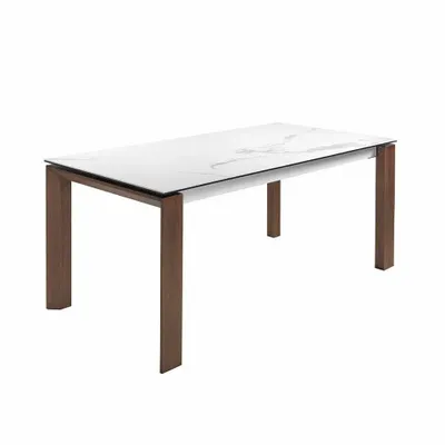 Dining Tables - White marble extending dining table - ANGEL CERDÁ