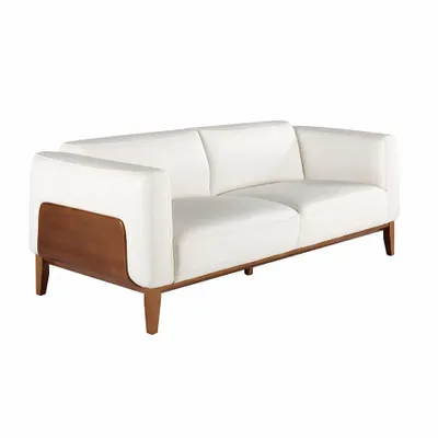 Sofas - 3 seater sofa upholstered in white leather - ANGEL CERDÁ