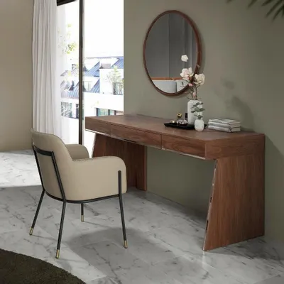 Office furniture and storage - Office desk in walnut wood - ANGEL CERDÁ