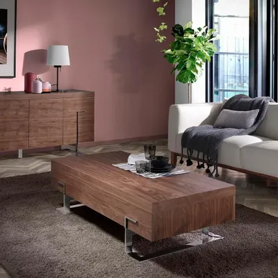 Coffee tables - Rectangular coffee table walnut wood - ANGEL CERDÁ