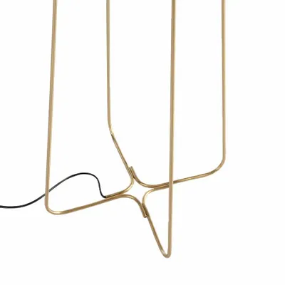 Lampadaires - Lampadaire en acier doré et verre blanc - ANGEL CERDÁ