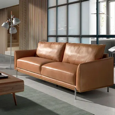 Sofas - 3 seater sofa buffalo brown cowhide leather - ANGEL CERDÁ