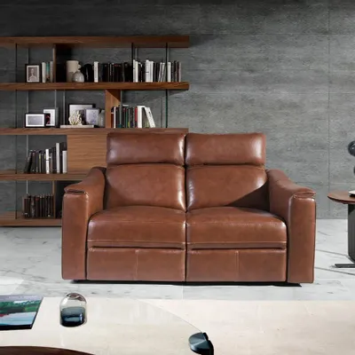 Sofas - 2 seater sofa in cowhide leather with relax mechanism - ANGEL CERDÁ