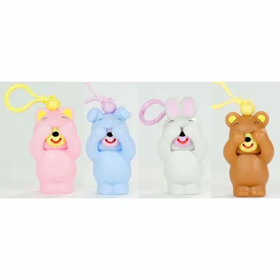Accessoires enfants - Jabb A Boo (Assortiment), chat rose, chien bleu, lapin blanc, ours marron - collection Jabber / SANKYO TOYS - ABINGPLUS