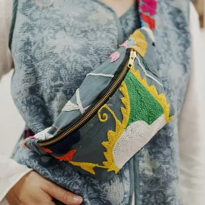 Leather goods - SUZANI EMBROIDERED BANANA - CURIOSITY LAB