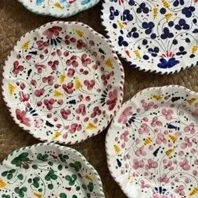 Kitchen utensils - DERUTA Italian flower plate - POPOLO