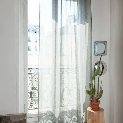 Curtains and window coverings - Brise Voil 140X280 Cm Gris - EN FIL D'INDIENNE...
