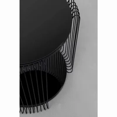 Coffee tables - Side Table Wire Double Black (2/Set) - KARE DESIGN