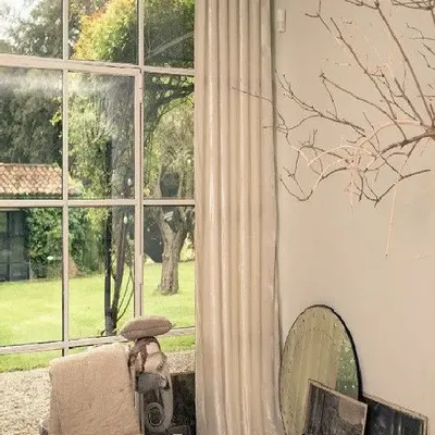 Curtains and window coverings - Fortuna Curtain 110X300 Cm Fortuna Perle - EN FIL D'INDIENNE...