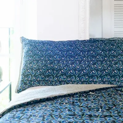 Linge de lit - ART DECO  Housse de coussin 50X100 cm - EN FIL D'INDIENNE...