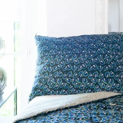 Throw blankets - Art Deco Pillow Case  50X75 Cm Olive - EN FIL D'INDIENNE...