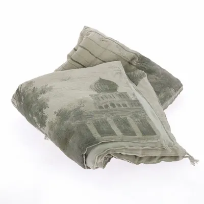 Linge de lit - BADALPUR Bout de lit en lin imprimé Ananbo 90x20 cm LIN - EN FIL D'INDIENNE...