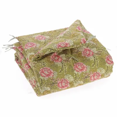 Linge de lit - BLOOM Bout de lit 90x200 cm OLIVE - EN FIL D'INDIENNE...