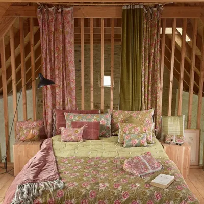 Bed linens - BLOOM Bed end 90x200 cm BLOOM OLIVE - EN FIL D'INDIENNE...