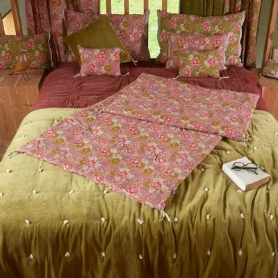 Bed linens - BLOOM Bed end 90x200 cm BLOOM TERRACOTTA - EN FIL D'INDIENNE...