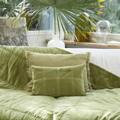 Coussins textile - BOHO Housse de coussin 30x45 cm - EN FIL D'INDIENNE...