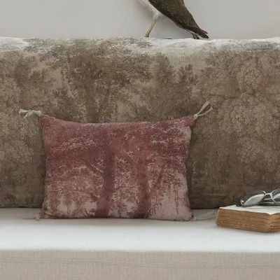 Rideaux et voilages - CAMPAGNE Housse de coussin imprimé Ananbô 25x35 cm FRAMBOISE - EN FIL D'INDIENNE...