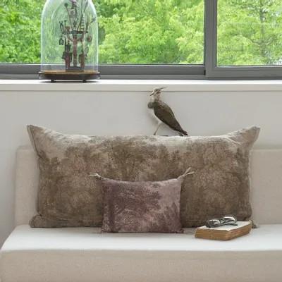 Coussins textile - CAMPAGNE Housse de coussin imprimé Ananbô 25x35 cm VIOLET - EN FIL D'INDIENNE...