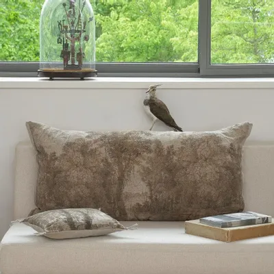 Coussins textile - CAMPAGNE Housse de coussin imprimé Ananbô 50X100 cm GRISAILLE - EN FIL D'INDIENNE...