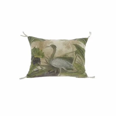 Coussins textile - COCHIN Housse de coussin en lin imprimé multicolore Ananbo 25X35 cm - BIRD - EN FIL D'INDIENNE...