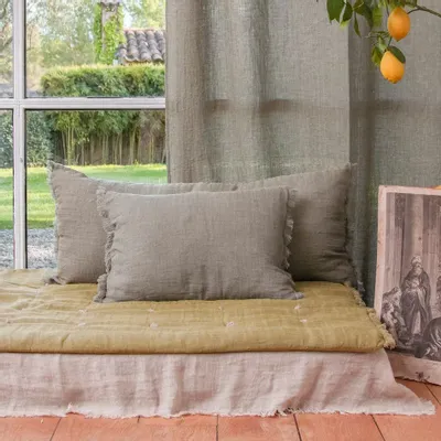 Fabric cushions - ETAMINE Cushion Cover 40x55 cm - EN FIL D'INDIENNE...