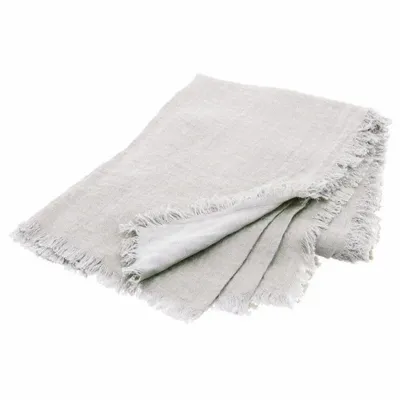 Plaids - Jetée de lit ETAMINE en lin 220x240 cm ETAMINE 2 BLANC - EN FIL D'INDIENNE...