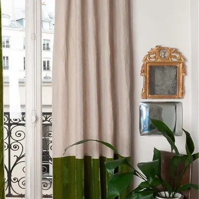 Curtains and window coverings - Fortuna Duo Curtain 140X300 Cm Fortuna Avocat - EN FIL D'INDIENNE...