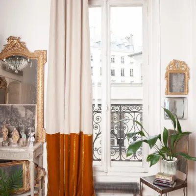 Curtains and window coverings - Fortuna Duo Curtain 140X300 Cm Tabac - EN FIL D'INDIENNE...