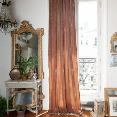 Curtains and window coverings - Fortuna Curtain 110X300 Cm Taupe - EN FIL D'INDIENNE...