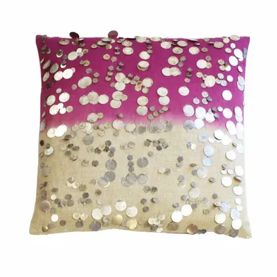 Coussins textile - GIPSY  Coussin 40x40 cm FRAMBOISE - EN FIL D'INDIENNE...