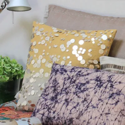 Coussins textile - GIPSY  Coussin 40x40 cm OCRE - EN FIL D'INDIENNE...