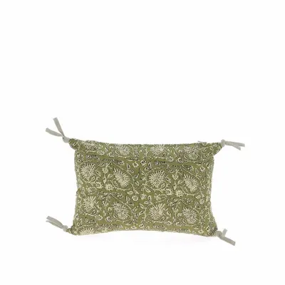 Linge de lit - INDIENNE Housse de coussin 25X35 cm INDIENNE KAKI - EN FIL D'INDIENNE...