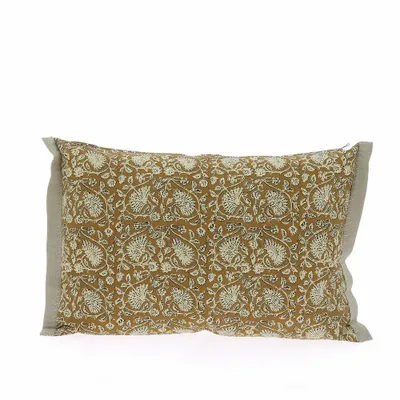 Bed linens - Indienne Cushion Cover 35X50 Cm Indienne Tabac - EN FIL D'INDIENNE...