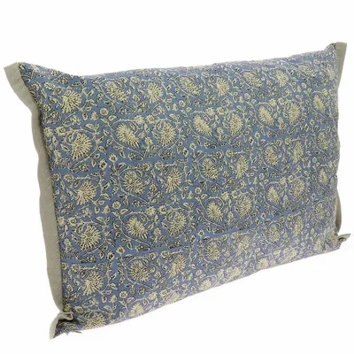 Fabric cushions - INDIENNE Cushion Cover 50x75 cm INDIENNE DENIM - EN FIL D'INDIENNE...