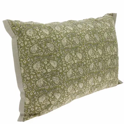 Bed linens - Indienne Cushion Cover 50X75 Cm Indienne Kaki - EN FIL D'INDIENNE...