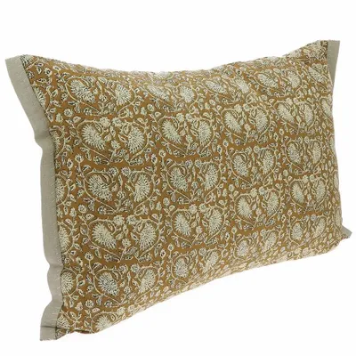 Bed linens - Indienne Cushion Cover 50X75 Cm Indienne Tabac - EN FIL D'INDIENNE...