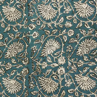 Rideaux et voilages - INDIENNE Tote Bag 38x40 cm INDIENNE CANARD FEUILLE - EN FIL D'INDIENNE...