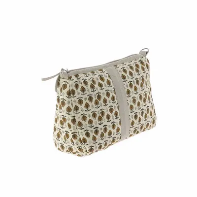 Fabric cushions - Indienne Vanity Clutch Xl 34X22X15 Cm Indienne Tabac Semis - EN FIL D'INDIENNE...