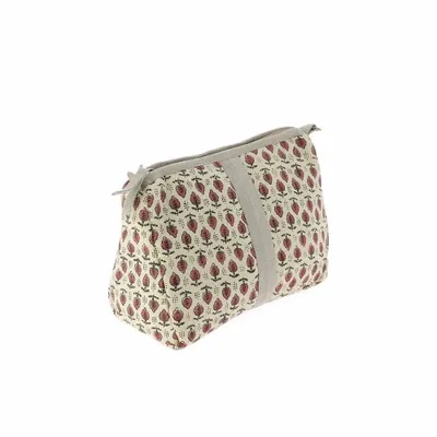 Coussins textile - INDIENNE Trousse de toilette 18X26X12 cm INDIENNE TERRACOTTA SEMIS - EN FIL D'INDIENNE...