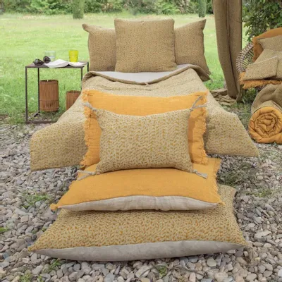 Coussins textile - LIERRE Housse de coussin 25x35 cm - EN FIL D'INDIENNE...
